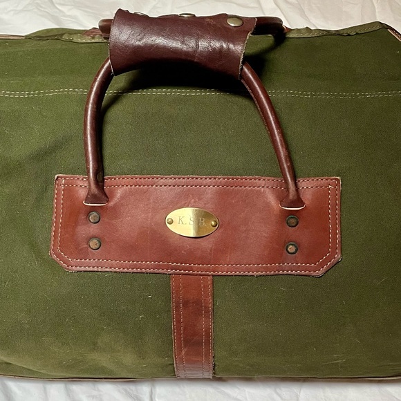 Vintage Orvis canvas and leather duffel bag set - Picture 6 of 16